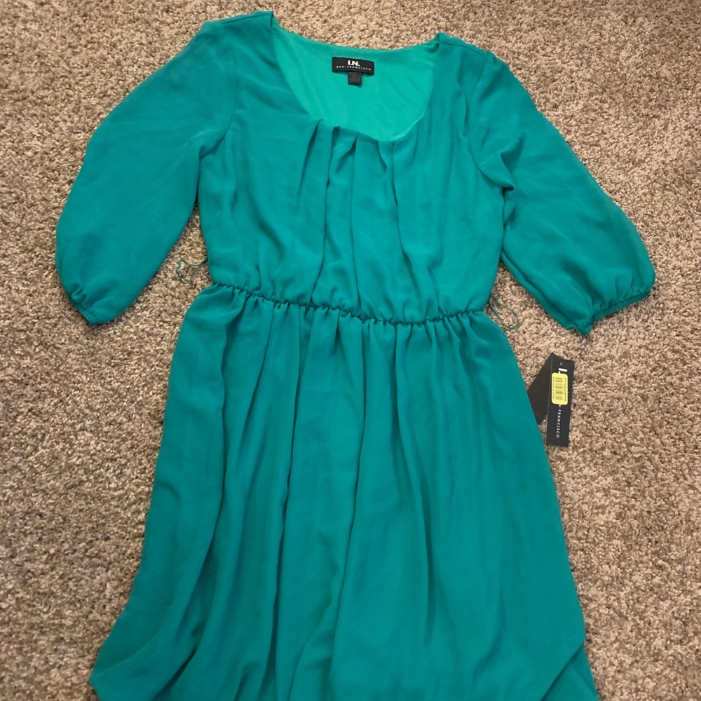 I.N. San Fransisco Emerald Dress